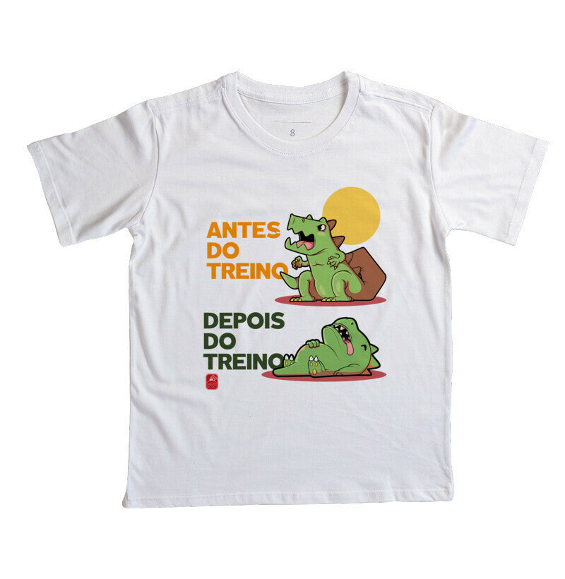 Camiseta Infantil antes e depois Algodão Premium