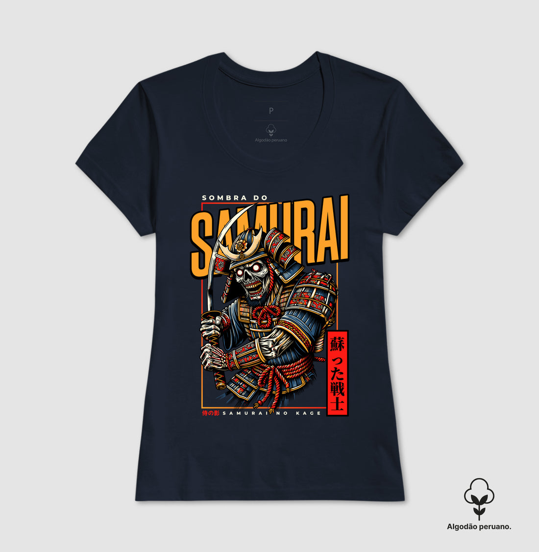 Camiseta Sombra do Samurai Algodão PERUANO