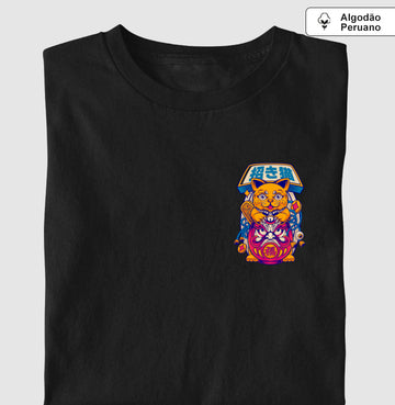 Camiseta Neko Daruma Minimal Algodão PERUANO