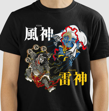 Camiseta Raijin & Fujin Algodão Premium