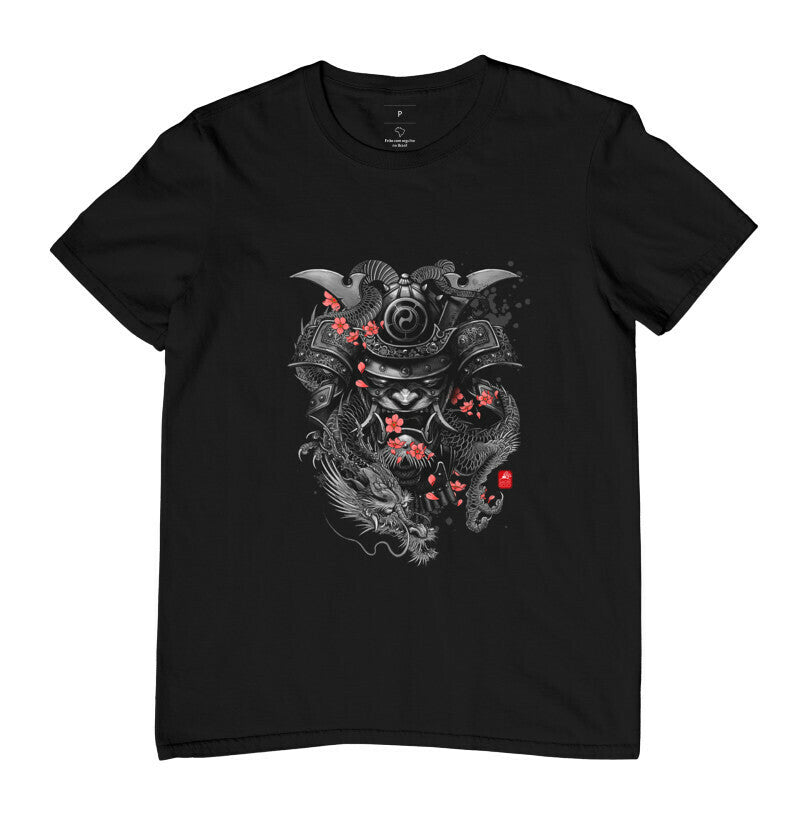 Camiseta samurai dragon neo Algodão Premium