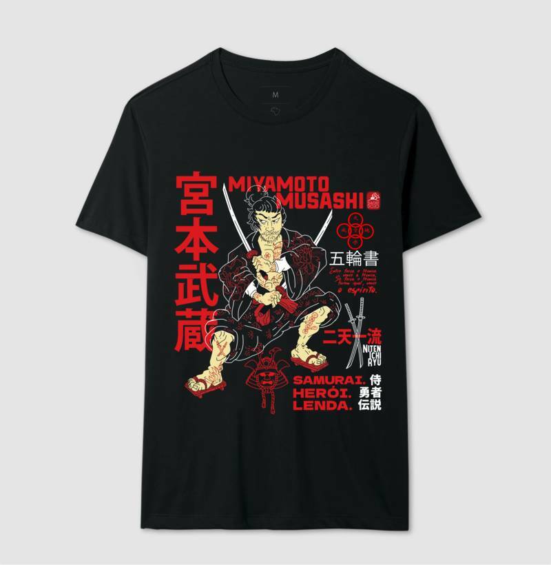 Camiseta Miyamoto Musashi Algodão Premium