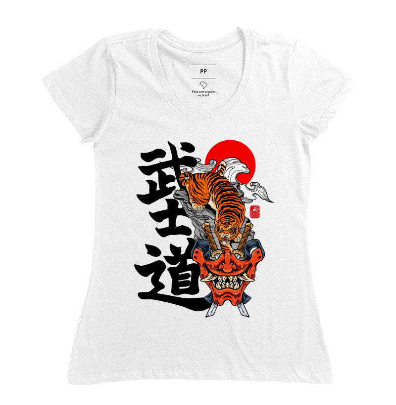 Camiseta bushido tiger mask Algodão Premium