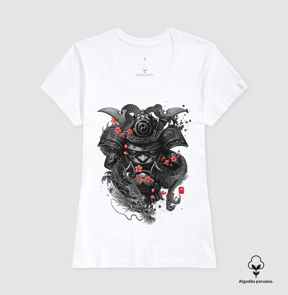 Camiseta Samurai Dragon Neo Algodão PERUANO