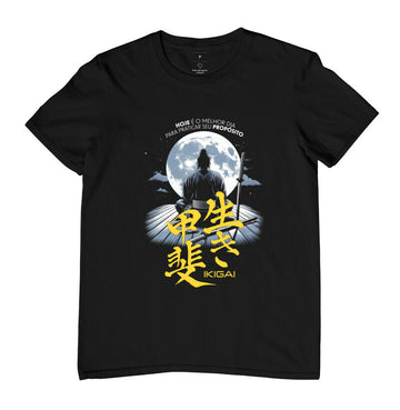 Camiseta Ikigai luar Algodão Premium