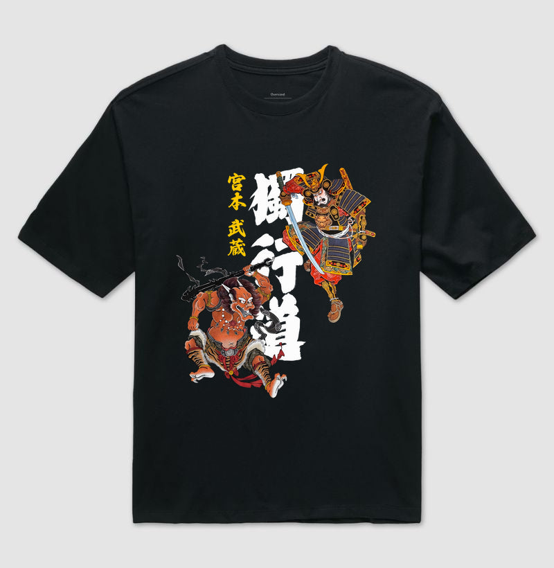 Camiseta OVERSIZED Dokkodo O caminho da Solidão Algodão Premium