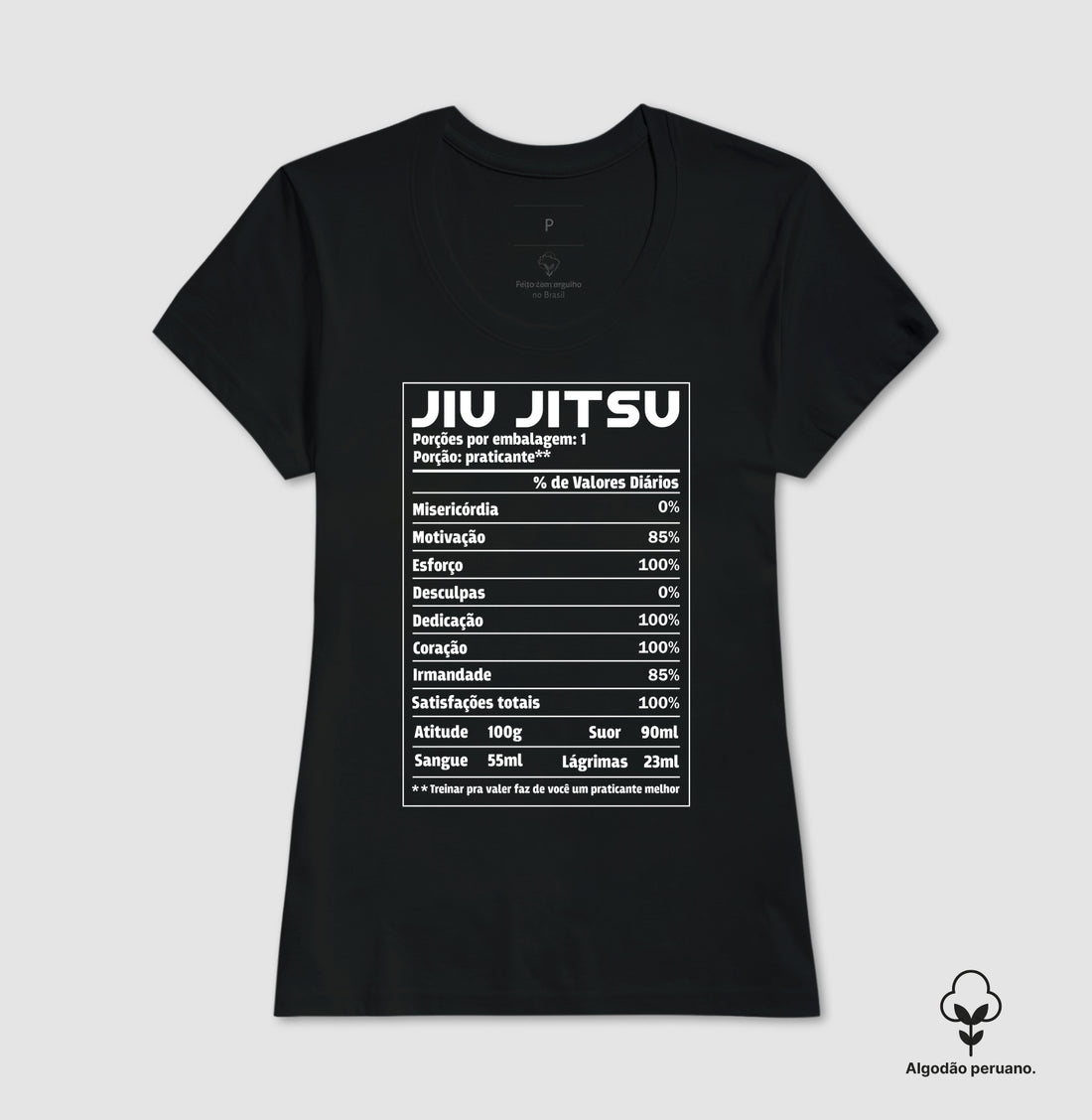 Camiseta Informação Jiu Jitsu Algodão PERUANO